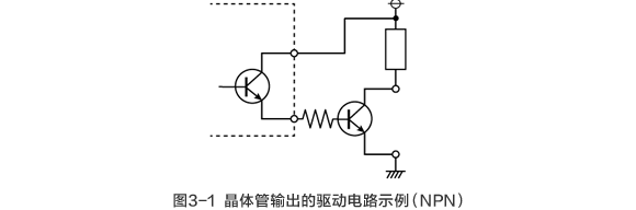 图3-1 晶体管输出的驱动电路示例（NPN）