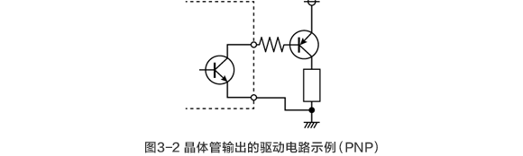 图3-2 晶体管输出的驱动电路示例（PNP）